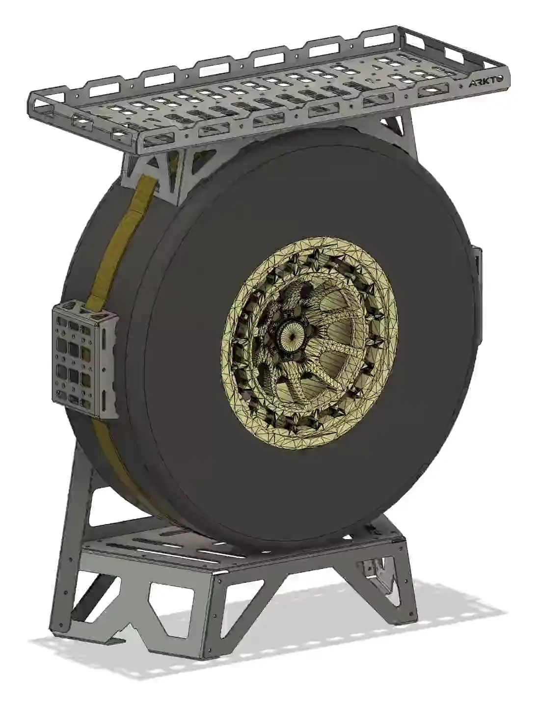 Computer-aided design model of the spare tire accessory kit